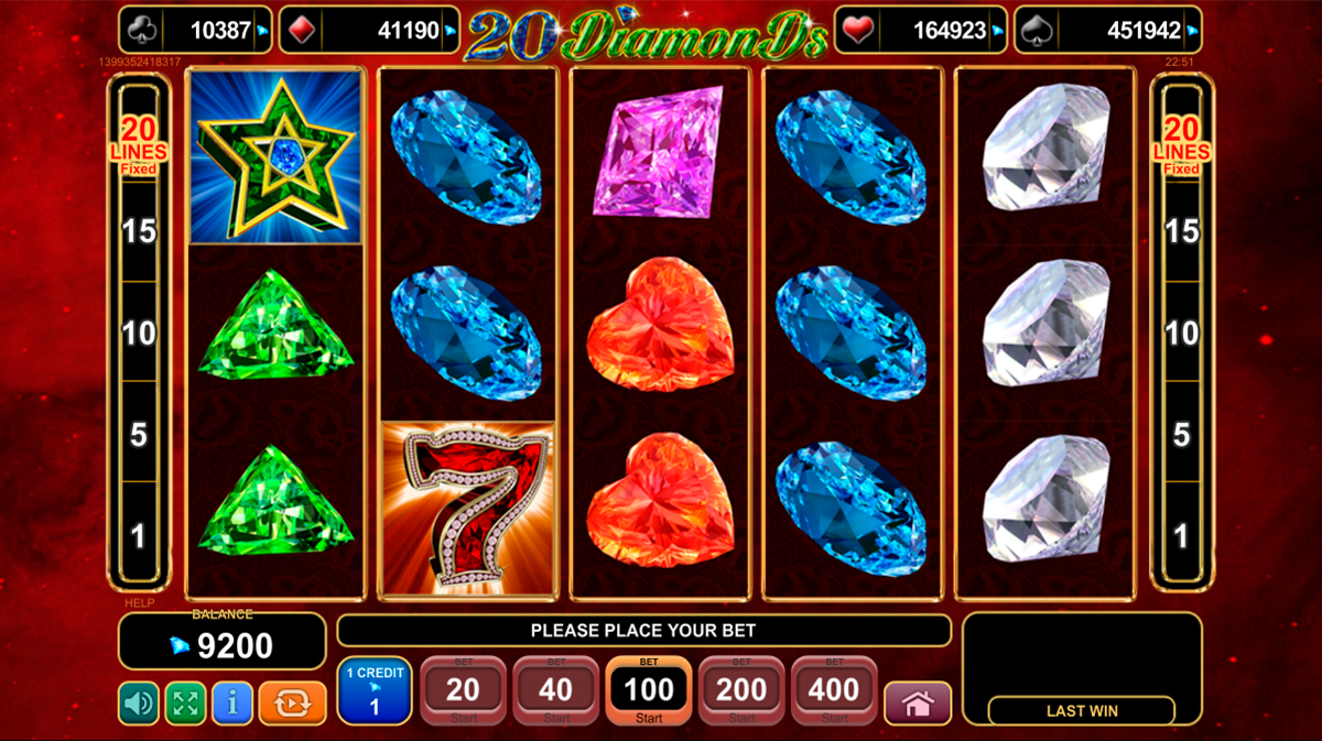 20 diamonds egt игровой автомат 