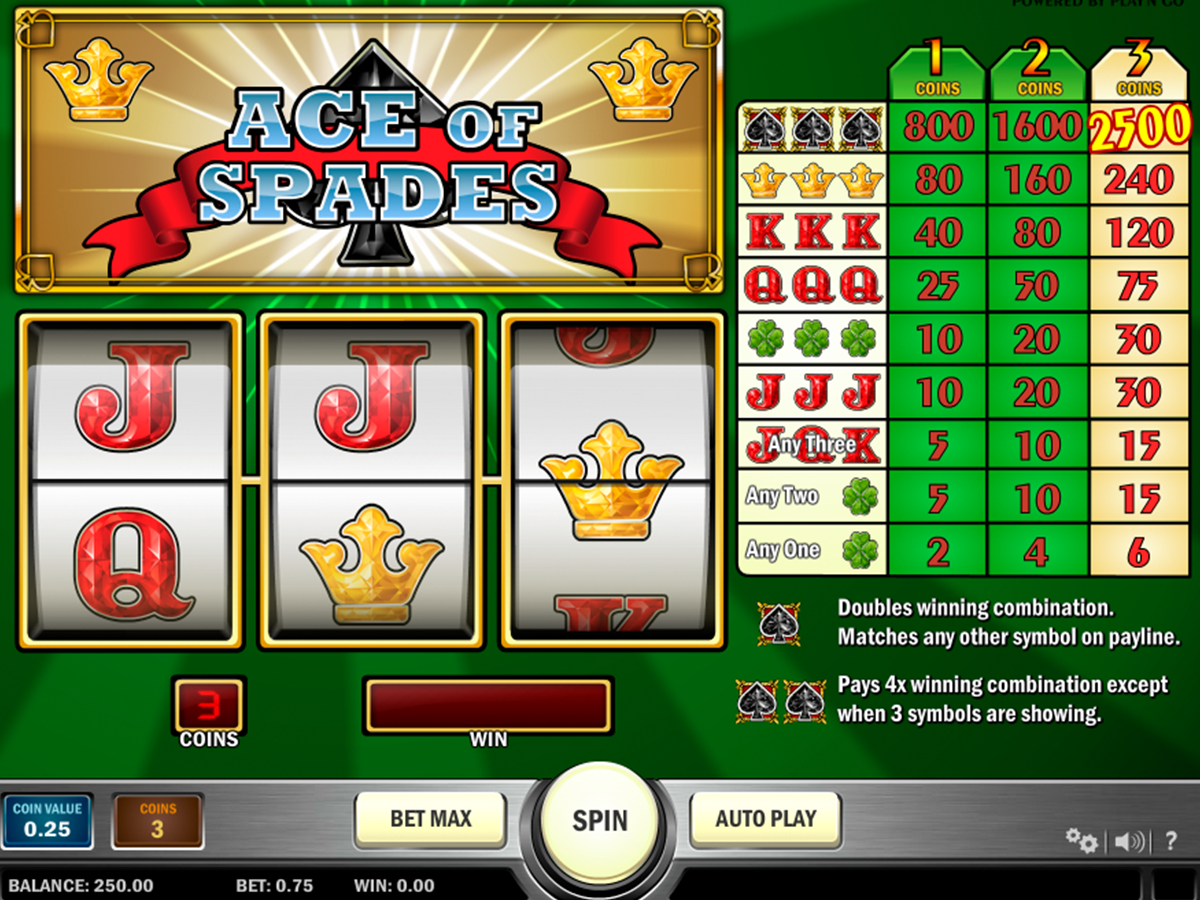 ace of spades playn go игровой автомат 