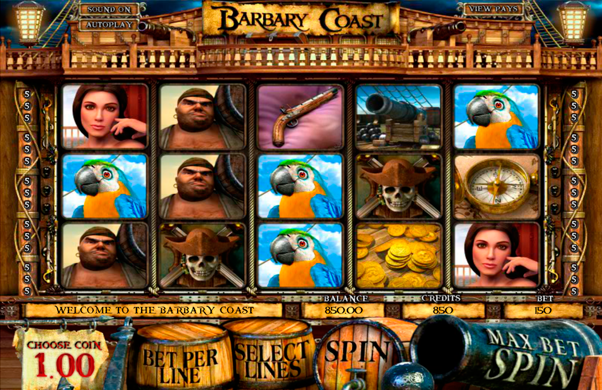 barbary coast betsoft игровой автомат 