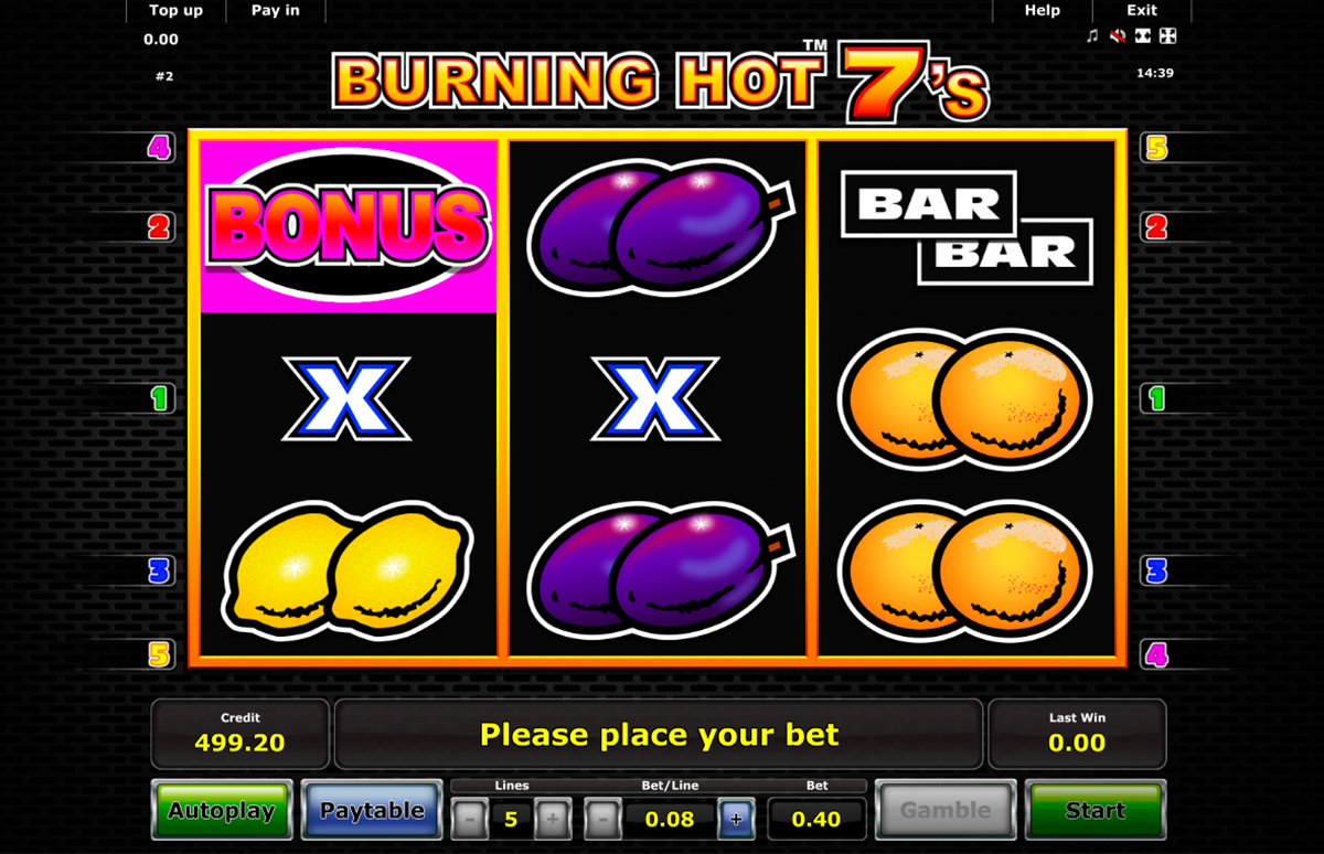 burning hot sevens novomatic игровой автомат 