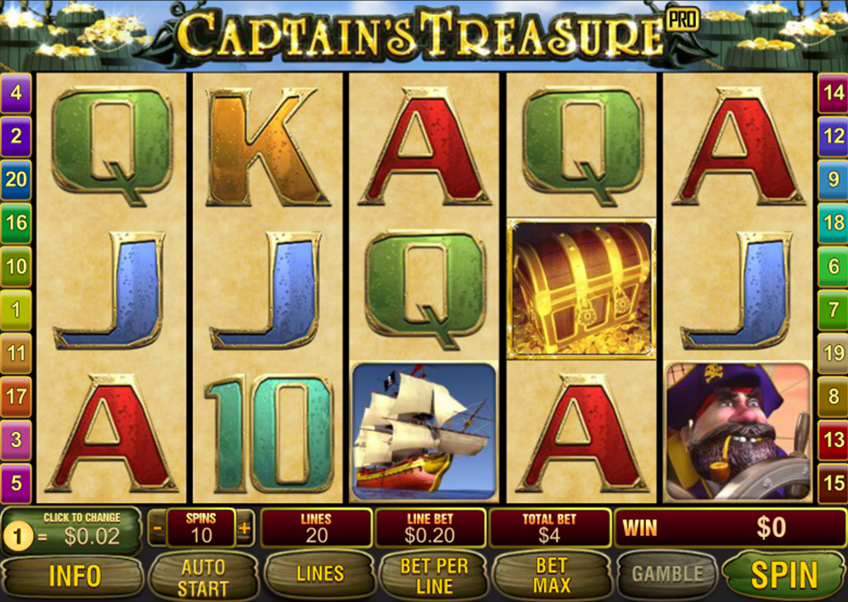 captains treasure pro playtech игровой автомат 