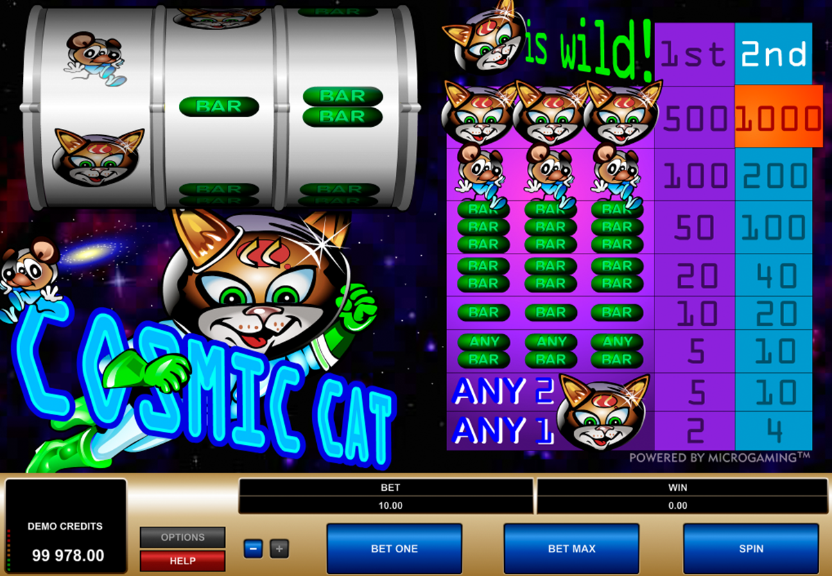 cosmic cat microgaming игровой автомат 