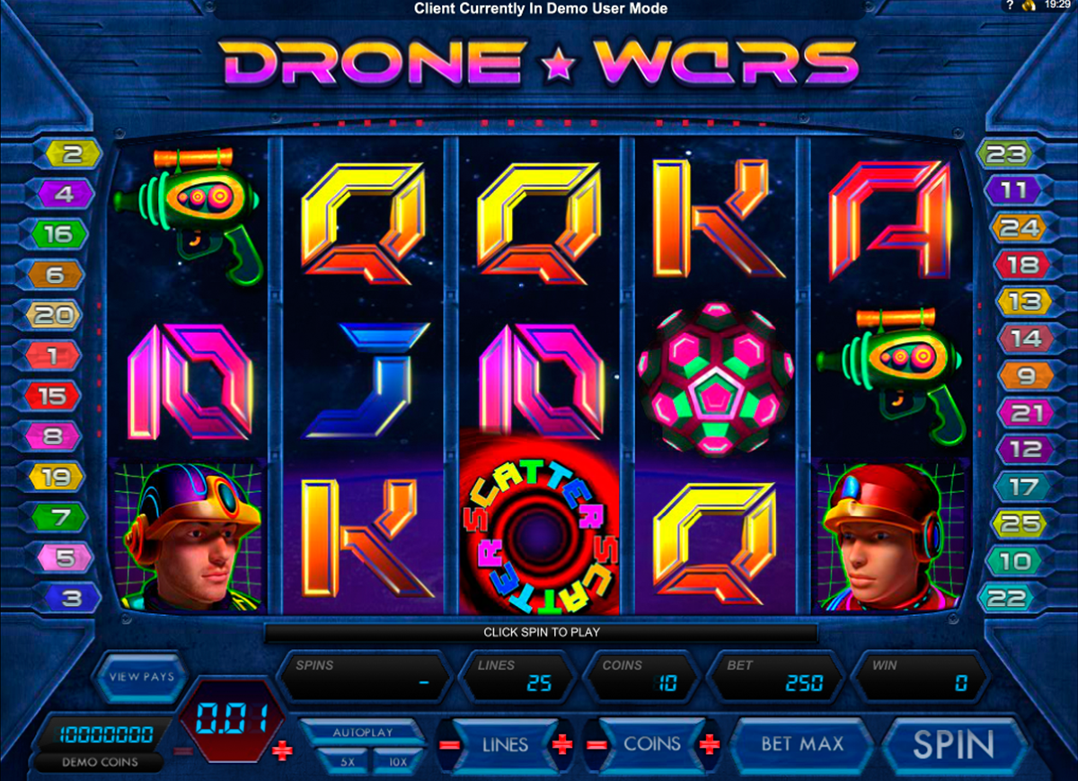 drone wars microgaming игровой автомат 