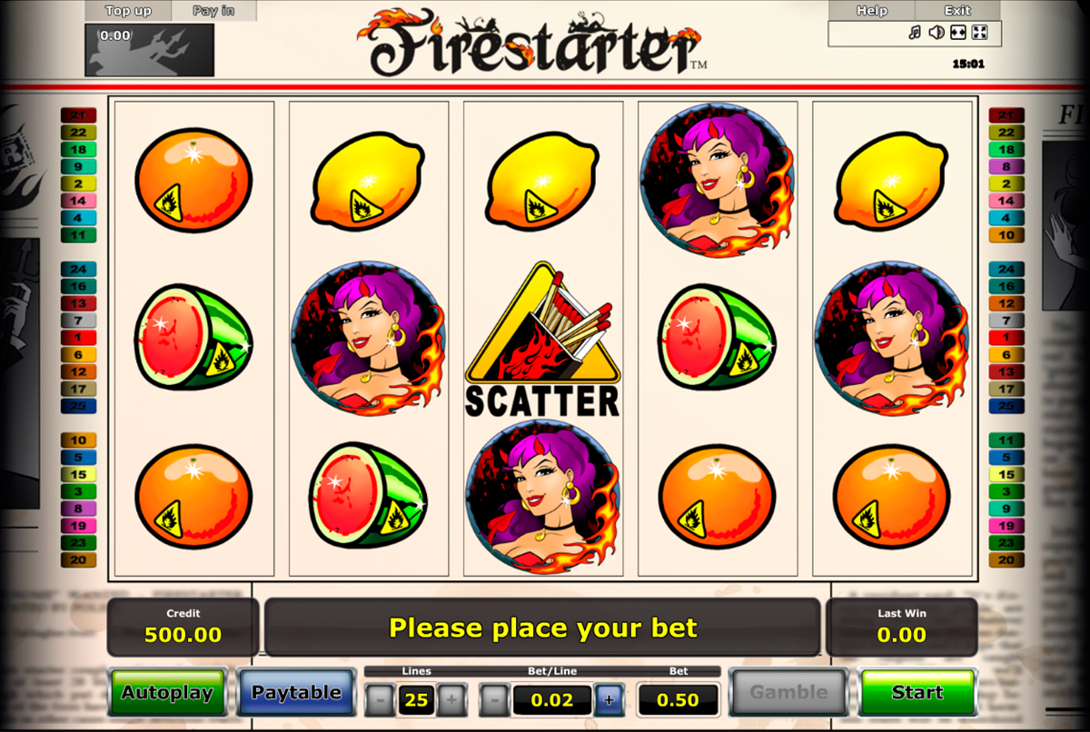 firestarter novomatic игровой автомат 