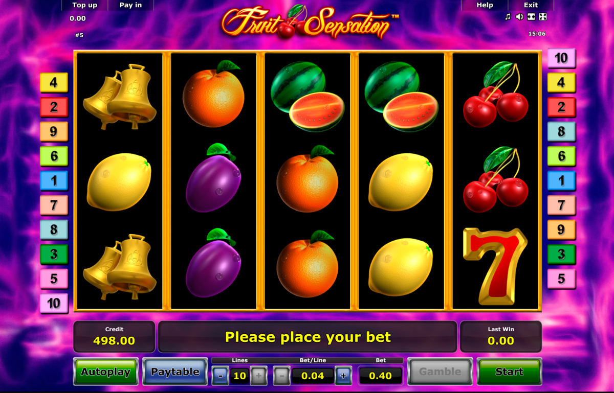 fruit sensation novomatic игровой автомат 