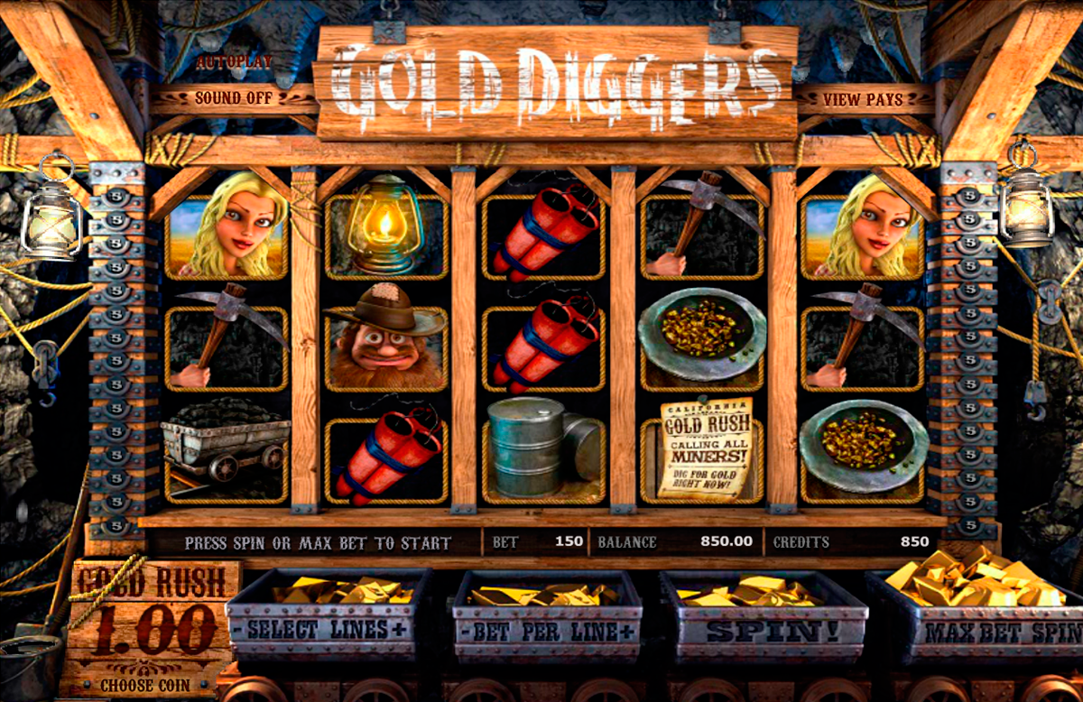 gold diggers betsoft игровой автомат 