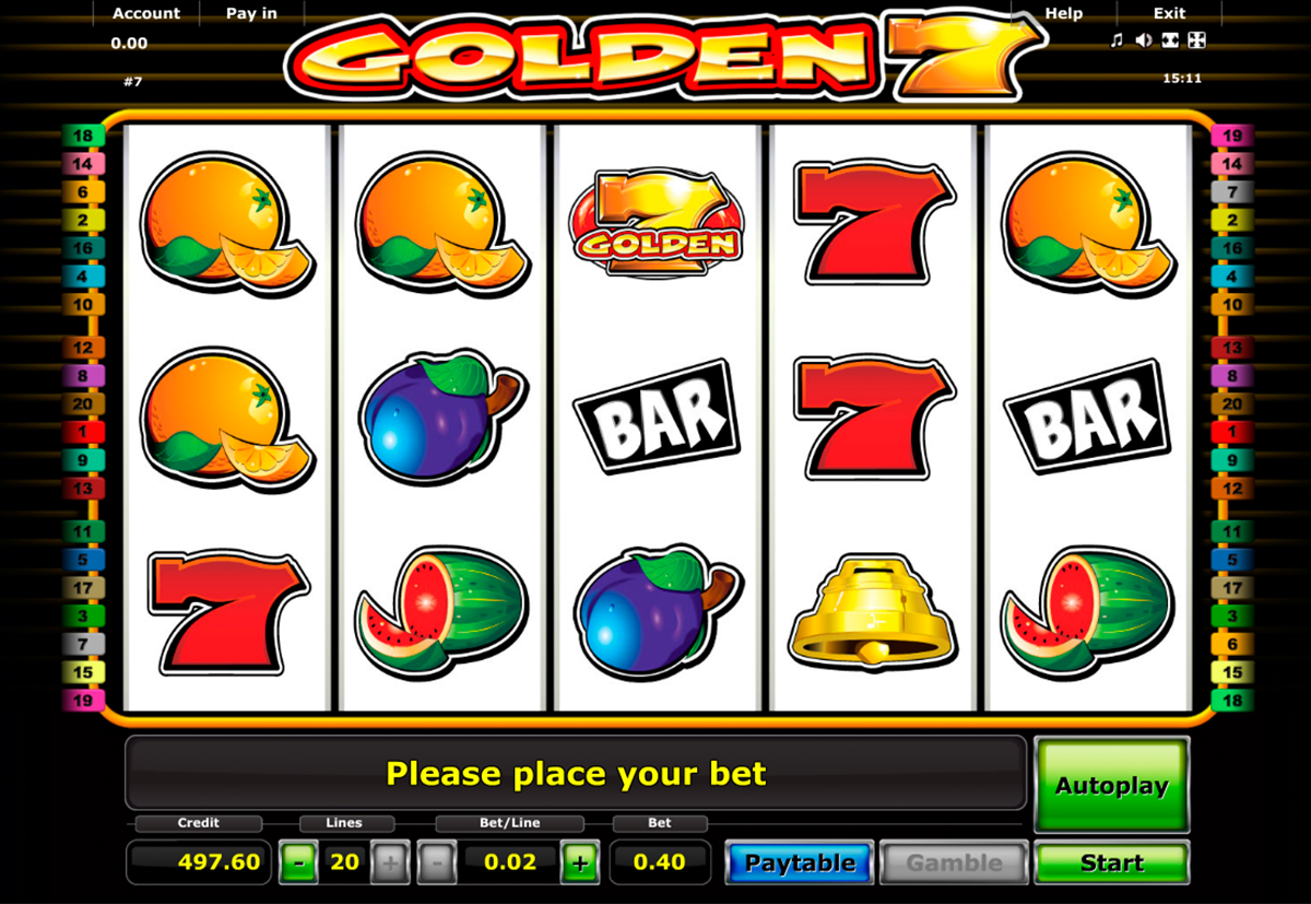 golden 7 novomatic игровой автомат 