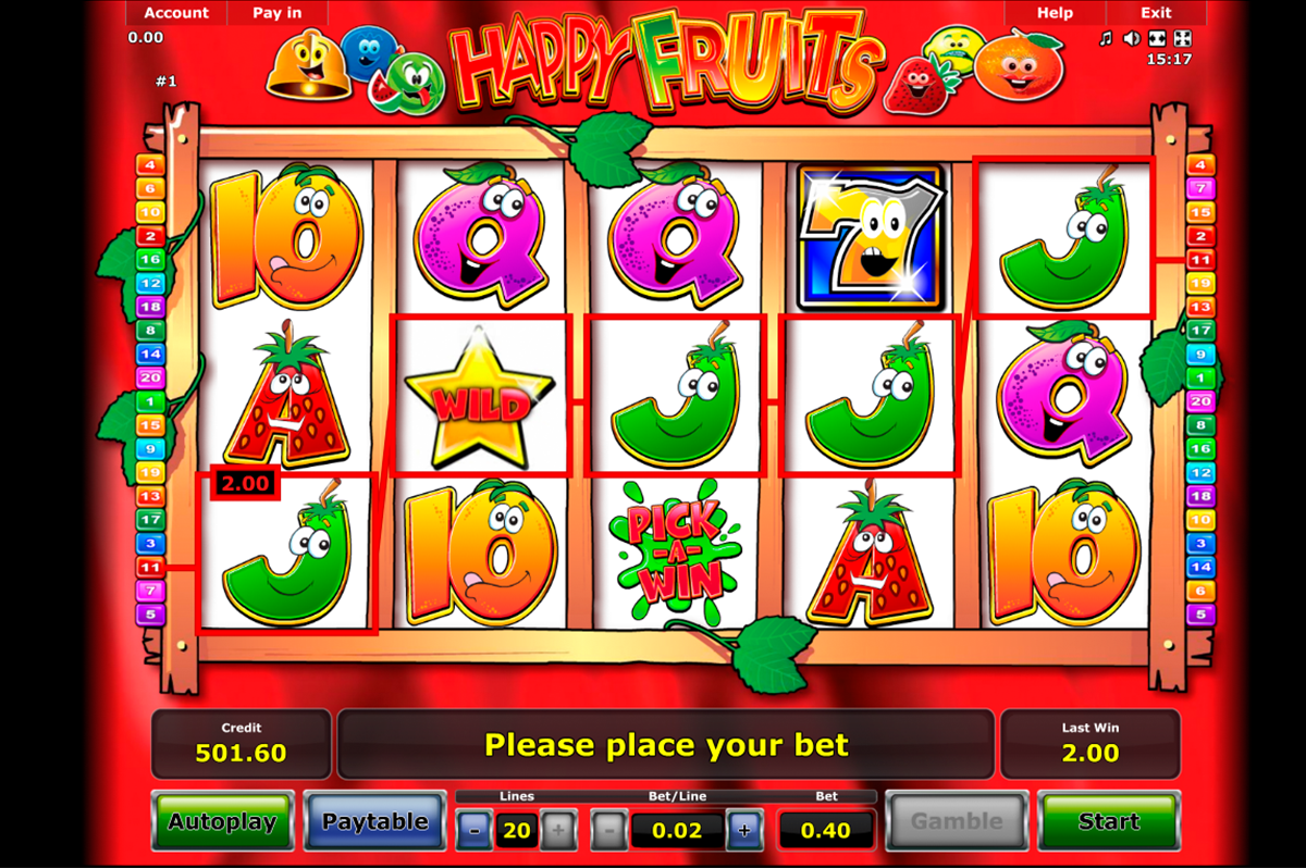 happy fruits novomatic игровой автомат 