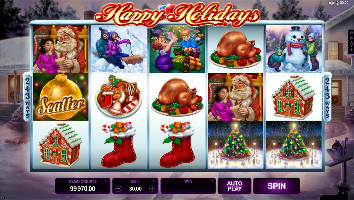 happy holidays microgaming игровой автомат 