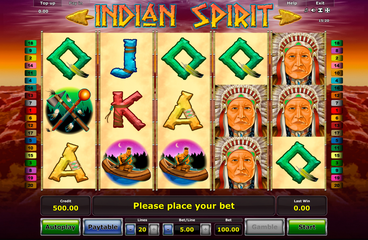 indian spirit novomatic игровой автомат 