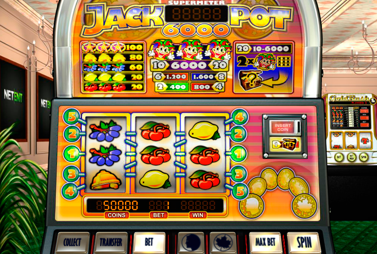 jackpot 6000 netent игровой автомат 