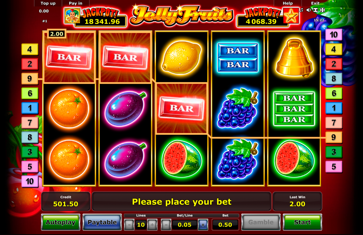 jolly fruits novomatic игровой автомат 