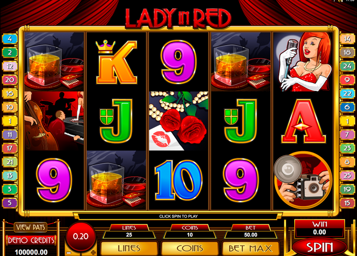 lady in red microgaming игровой автомат 