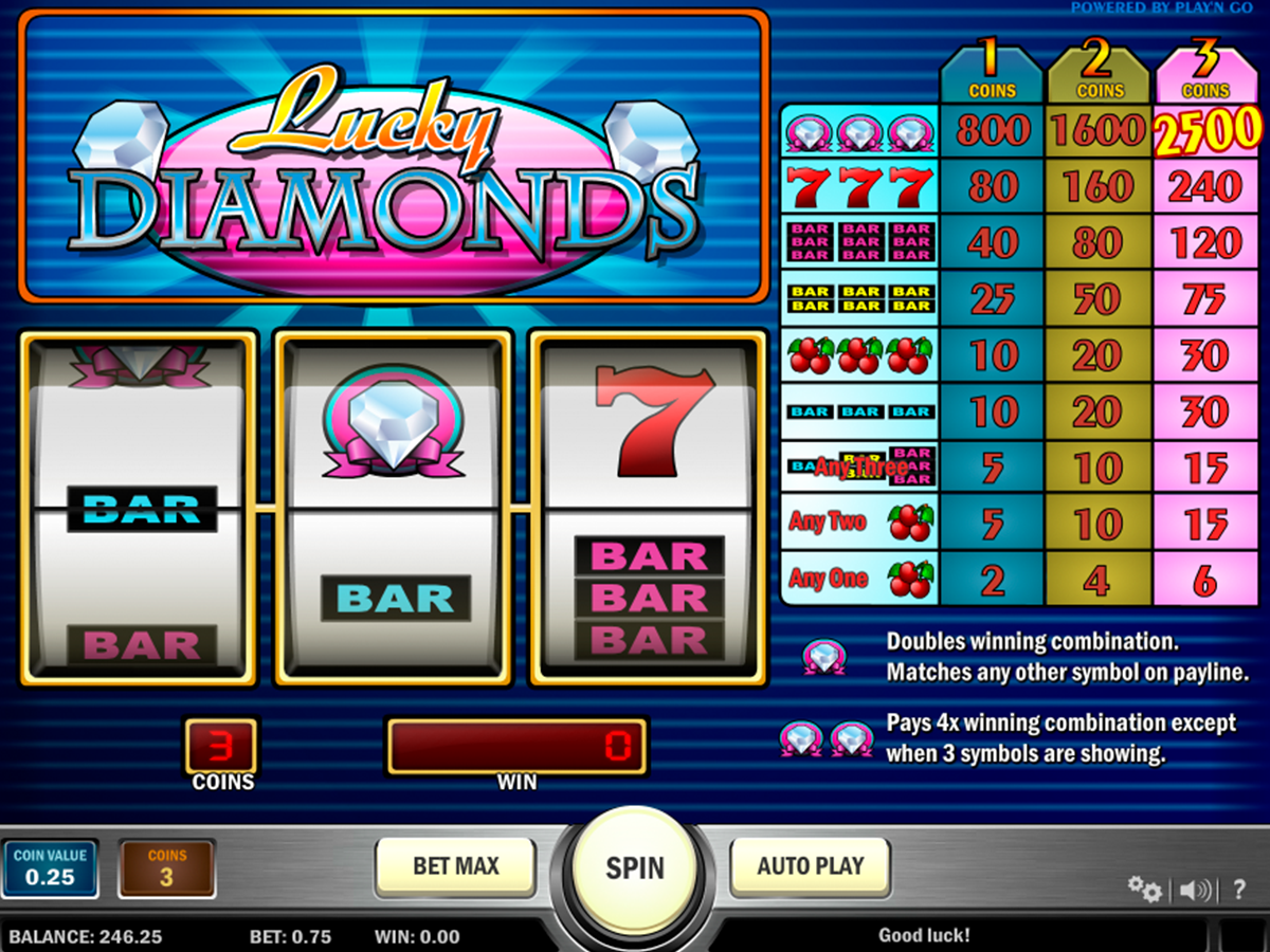 lucky diamonds playn go игровой автомат 