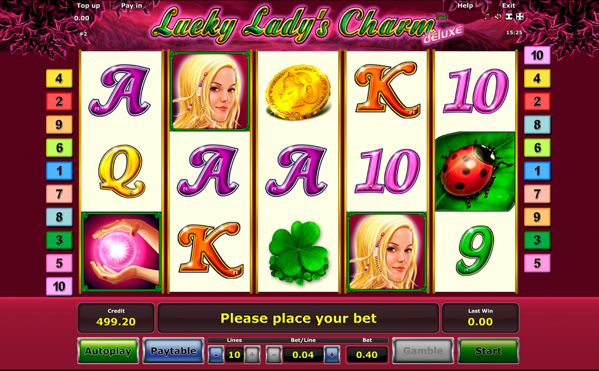 lucky ladys charm deluxe novomatic игровой автомат 
