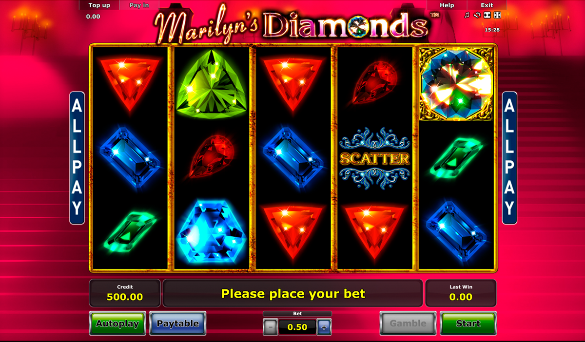 marilyns diamonds novomatic игровой автомат 