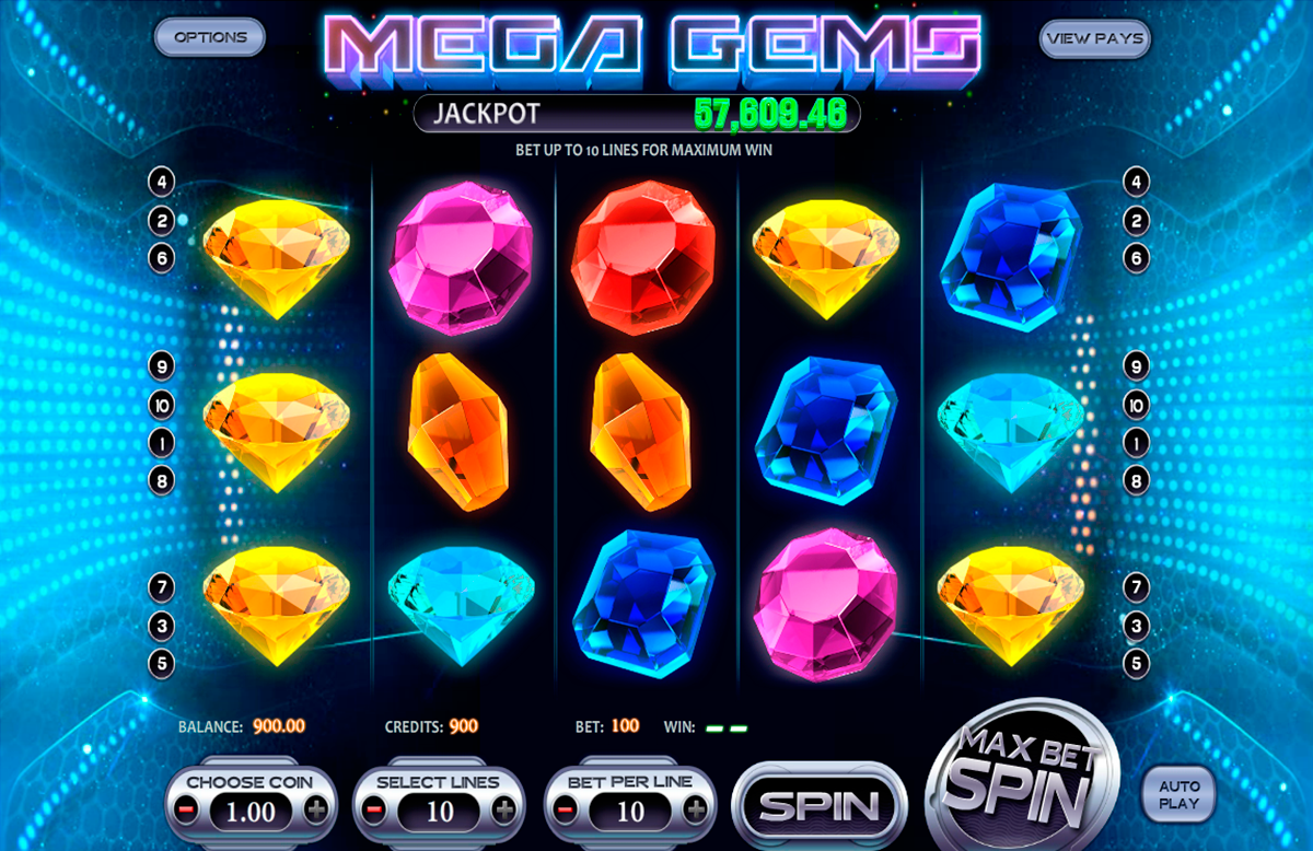 mega gems betsoft игровой автомат 