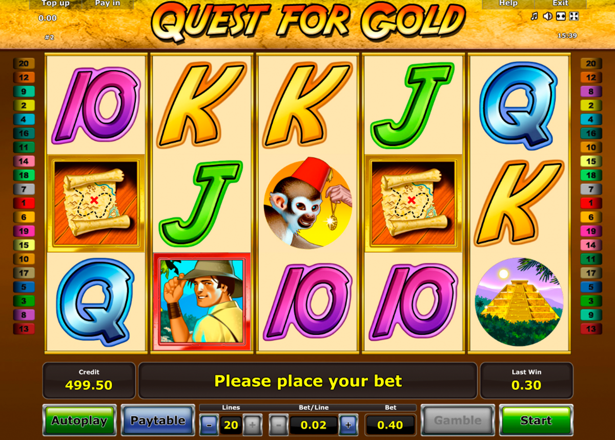 quest for gold novomatic игровой автомат 