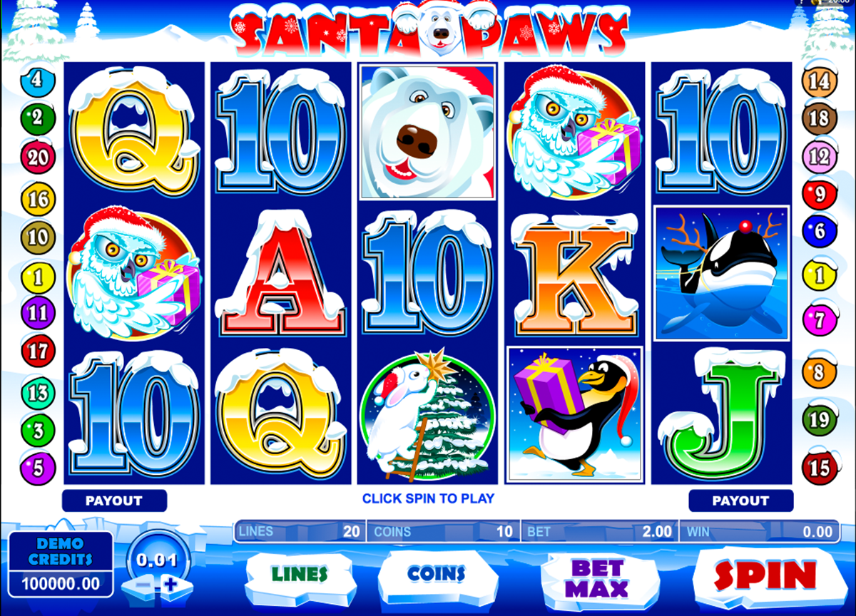 santa paws microgaming игровой автомат 