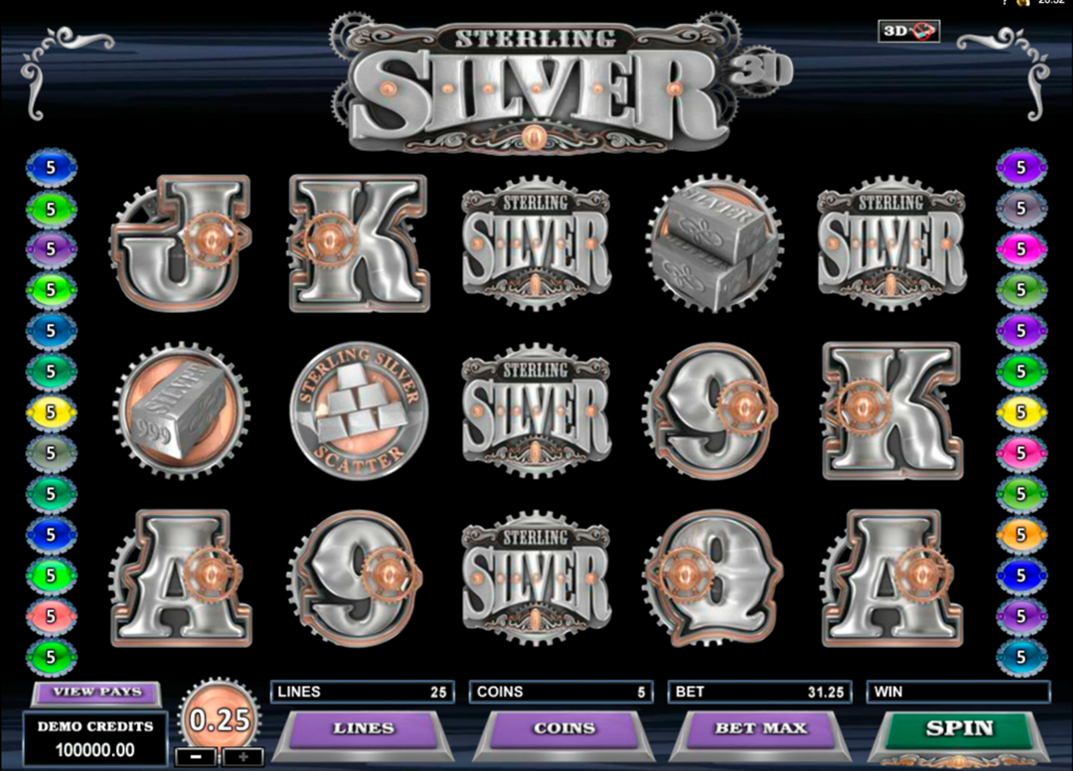 sterling silver 3d microgaming игровой автомат 