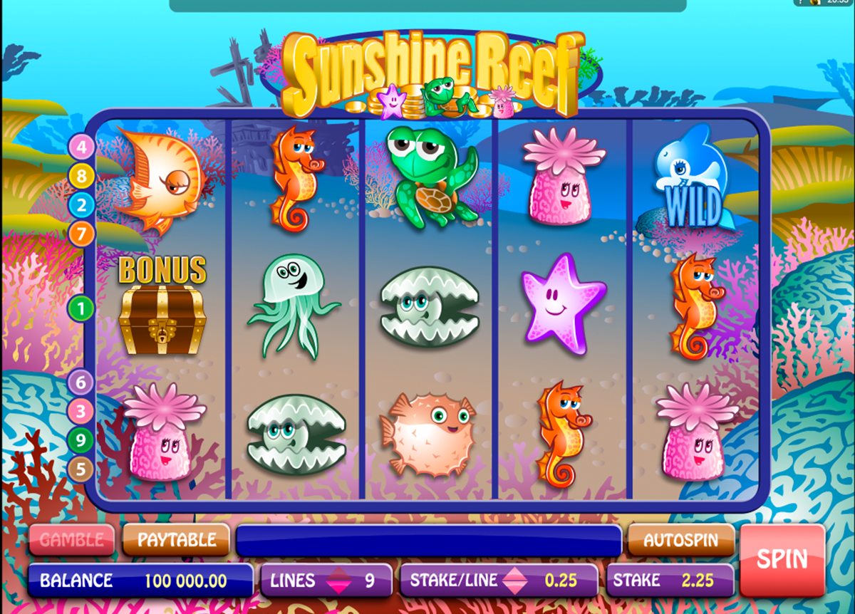 sunshine reef microgaming игровой автомат 