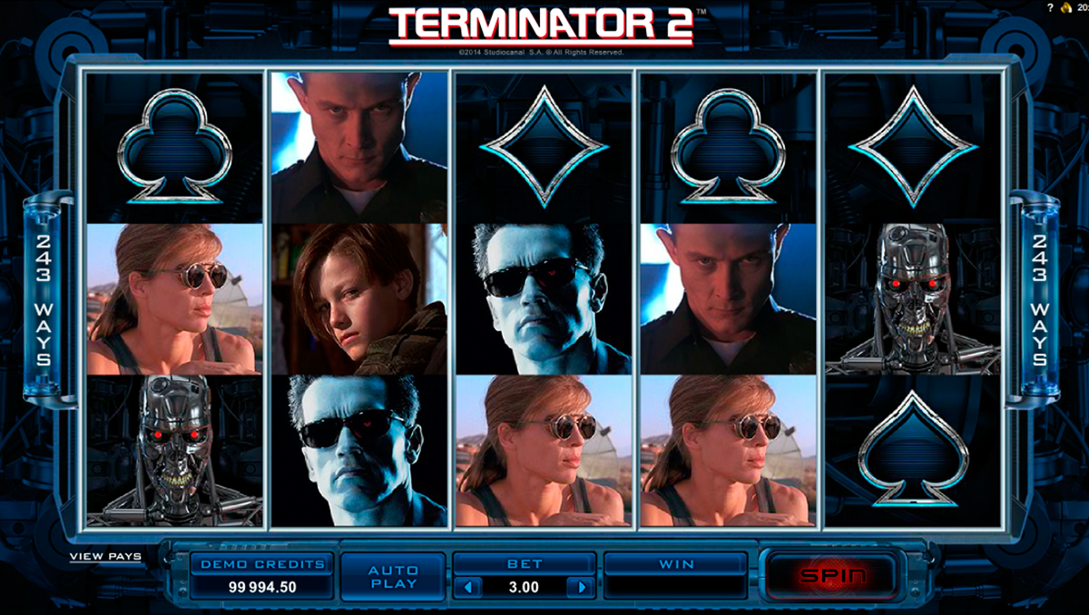 terminator 2 microgaming игровой автомат 