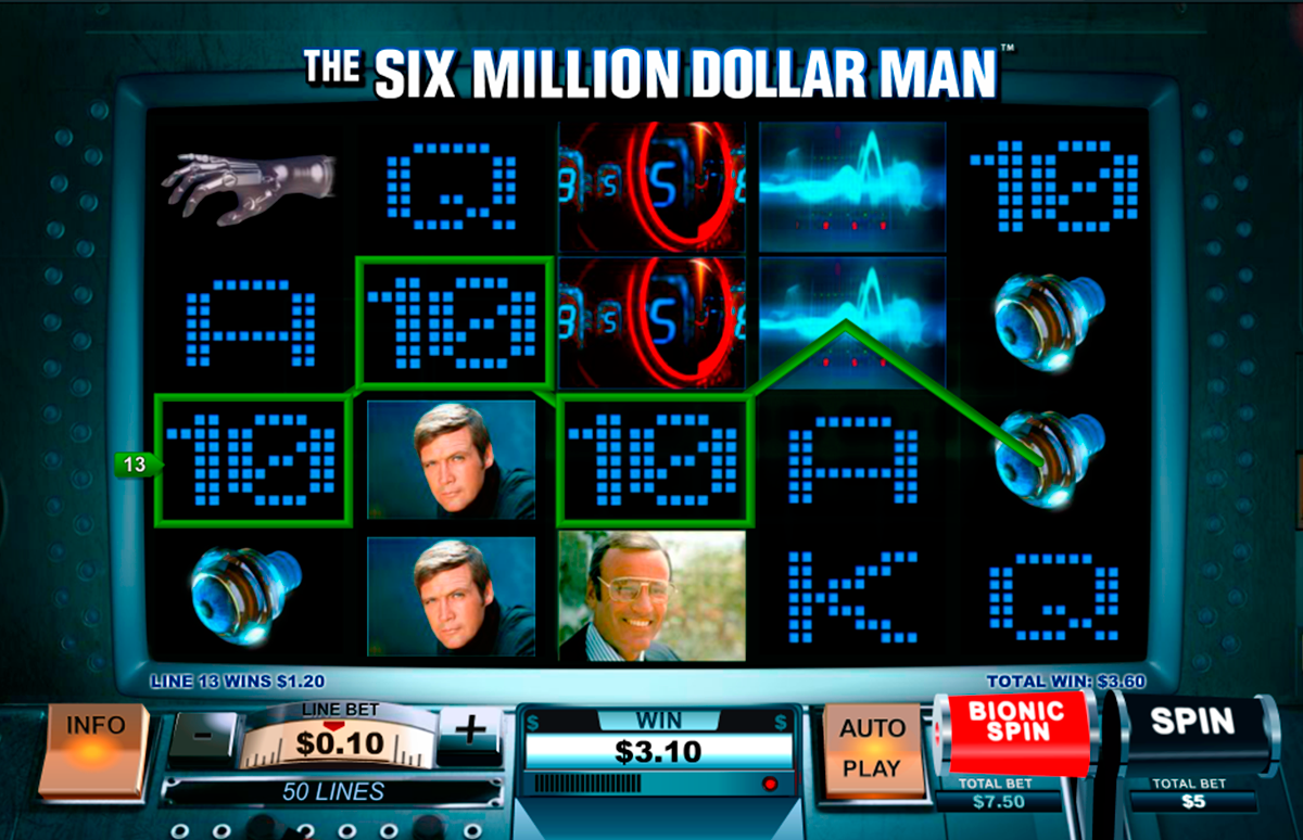 the six million dollar man playtech игровой автомат 