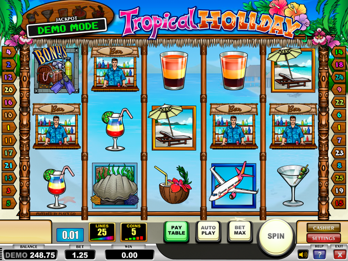 tropical holiday playn go игровой автомат 