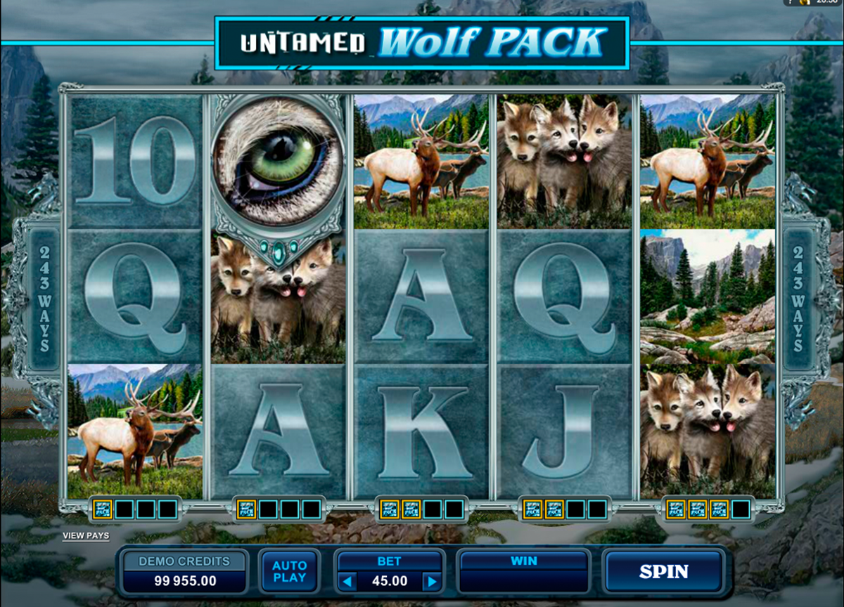 untamed wolf pack microgaming игровой автомат 
